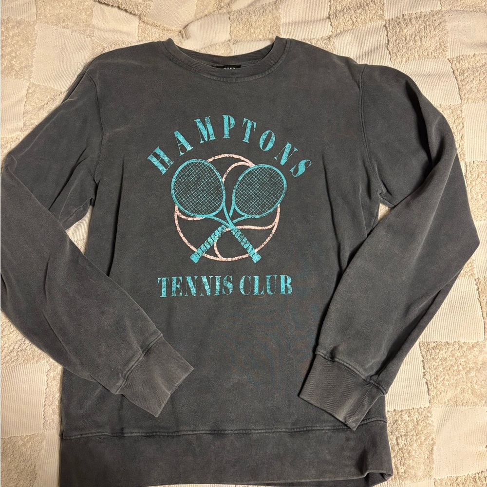Hamptons Tennis Club Charcoal Sweatshirt